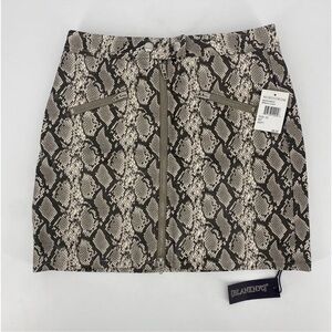 BlankNYC Faux-leather Animal Print Straight Mini Skirt